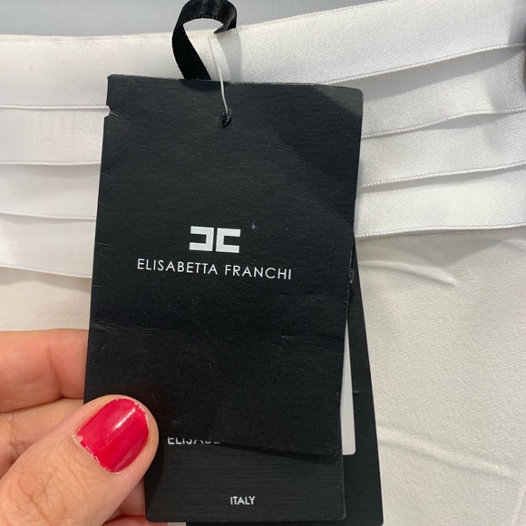NWT Elisabetta Franchi white pencil skirt. Size 44 (M) - Picture 3 of 5
